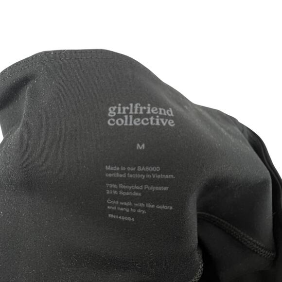 Girlfriend Collective Size Medium Leggings Black High Waist Interior Pocket 4007 - Picture 3 of 3